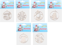 Дървена коледна украса 63 мм