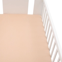 Jersey fitted sheet for crib new baby 120 × 60 beige