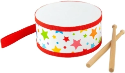 Дървен барабан със звездички Bigjigs Toys