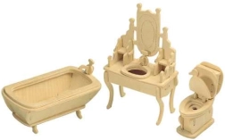 WOODCRAFT дървен 3D пъзел Баня