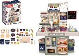 Children's kitchen with steam, light and accessories, 42 cm