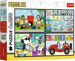Peanuts Puzzle – Peanutty Adventure 4×250 Pieces