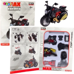 Metal DIY Motorcycle 1:14 red