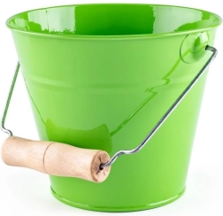 Градинско кофче WOODY – зелено метално