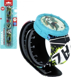 Blue silicone ruler watch for kids