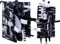 Мека контрастна сетивна книжка със сафари животински опашки