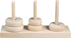 Wooden Tower of Hanoi 20 × 10 cm – logic puzzle