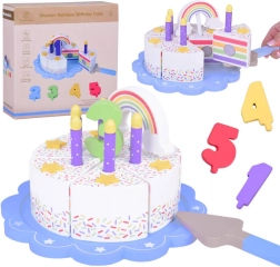 Дървена дъгова рожденическа торта