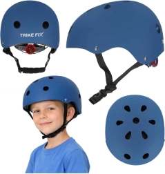 Trike Fix Children's Bicycle Helmet with LED Light M 55–58 cm – Dark blue