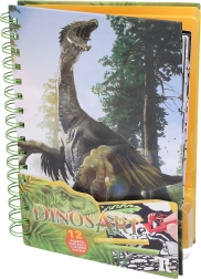Кадифени оцветяванки DINOSART – динозаври, 12 дъски и мини флумастери