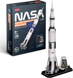 3D Puzzle Saturn V Rocket – 136 pieces
