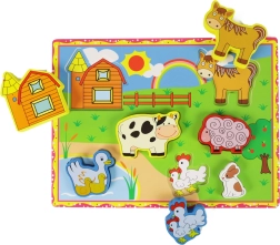 Дървен 3D пъзел-вкладышка Ферма