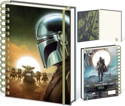 A5 Notebook with STAR WARS: THE MANDALORIAN – Mandalorian and Grogu Sunset