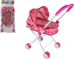 Дълбока количка за кукли – текстилна, лека и сгъваема