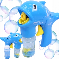 Пистолет за сапунени балончета делфин с резервоар и 2 пълнителя