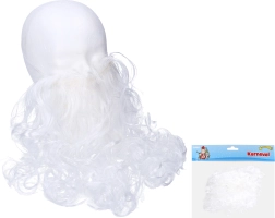 Бяла изкуствена брада за костюм на Св. Николай, магьосник или дядо