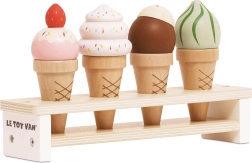 Дървен комплект фунийки със сладолед на стойка Le Toy Van