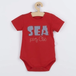 Summer baby bodysuit Koala Sea Party red