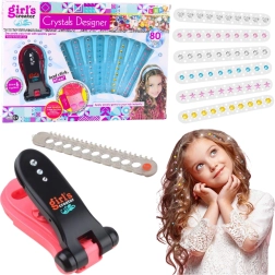 Hair Gem Decorating Set with Applicator, 80 pcs