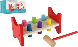 Дървена чукалка с чукче за развитие на моториката