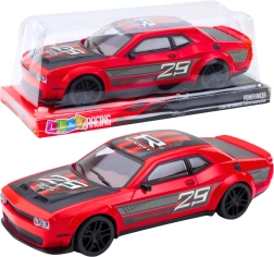 Red rear-wheel drive sports car