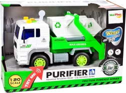 Garbage truck with white container 1:20 with light and sound