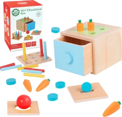 Woopie Green дървена образователна игра с чекмедже Montessori