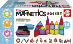 Educa магнитен конструктор Magnetics в калъф, 18 части