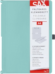SAX A4 Folding Clipboard with Closure, Blue-Green