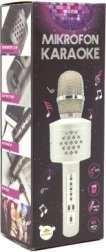 Караоке микрофон Bluetooth с озвучаване и ефект ехо – Сребърен