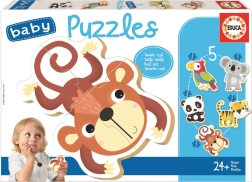Educa baby puzzle Диви животни 5в1 (3–5 части)