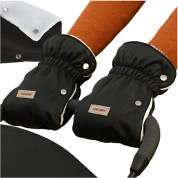 Kruzzel insulated stroller or sled handlebar mittens, black (2 pcs)