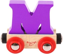 Wooden Wagon with Letter M BIGJIGS RAIL