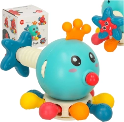 Сензорна играчка и гризалка за бебета октопод Bibi-Inn синя