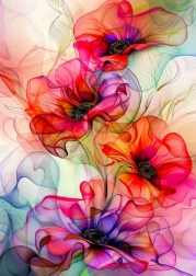 Enjoy Colorful Floral Waves Puzzle 1000 Pieces