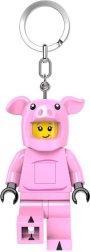 LEGO minifigure keychain pig with flashlight