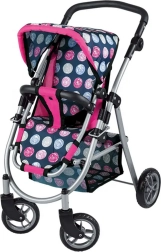 Woopie Royal детска количка за кукли с 4 колела и регулируема седалка