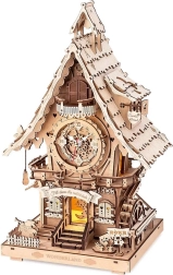 RoboTime 3D Wooden Mechanical Puzzle – Cuckoo Clock