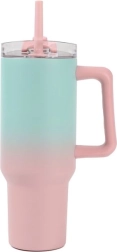 Large thermal cup with straw 1.2 L