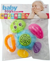 Сензорна играчка за бебе – костенурка дрънкалка