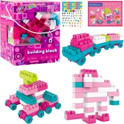 Spatial pastel building blocks 230 pcs pink