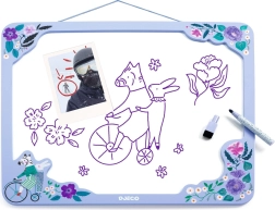 Djeco magnetic dry-erase board zebra with wooden frame
