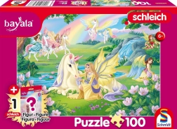 Пъзел Bayala: магически еднорози 100 части с фигурка SCHLEICH