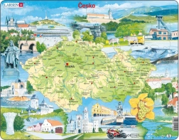 Larsen puzzle landmarks Czech Republic 78 pieces
