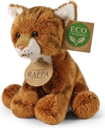 Плюшена рижава седяща котка 14 см eco friendly
