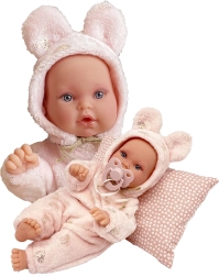 Antonio Juan Kika реалистична бебешка кукла 27 cm с меко тяло и подвижни крайници