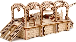Дървен 3D пъзел железопътна гара WOODEN CITY, 175 части