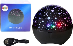 Проектор звезди нощна лампа и Bluetooth високоговорител 2в1 черен