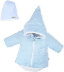 Winter baby jacket with hat Nicol Kids Winter blue