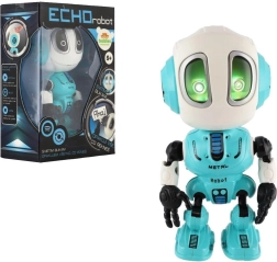 Говорещ робот Echo 12 см син със светлина и звук на батерии